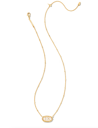 Elisa Pendant Texas Necklace - Gold Ivory Mother of Pearl