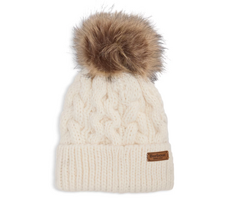 Barbour Penshaw Beanie and Scarf Gift Set - Cloud