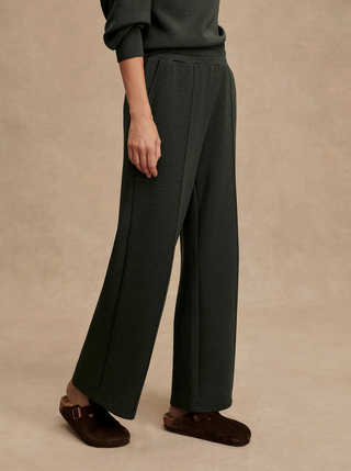The Wide Leg Pant 28 - Olive Marl