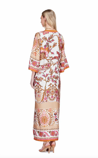 Trimmed Maxi Dress - Toffee Blossom