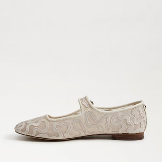 Michaela Mesh Mary Jane Flat - Modern Ivory Mesh