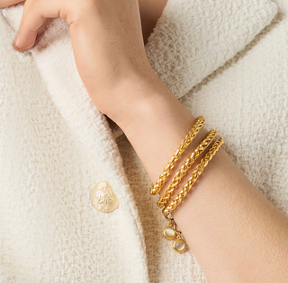Cobblestone Link Bracelet - Gold
