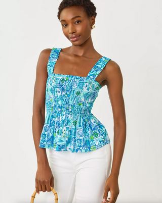 Hadly Smocked Top - Mint Condition Harlillyquin
