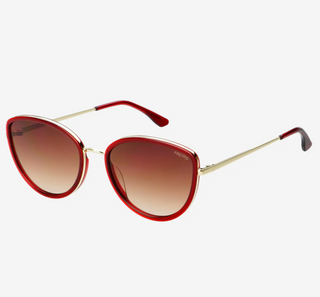 Luna Acetate Womens Cat Eye Sunglasses - Dark Cherry