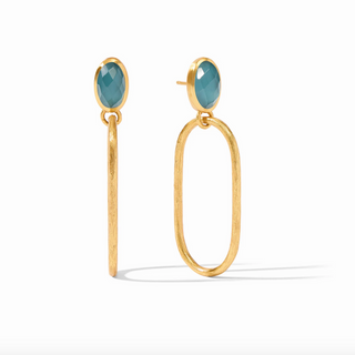 Ivy Statement Earring - Iridescent Peacock Blue