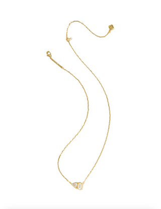 Tatum Short Pendant Necklace - Gold Neutral Mix