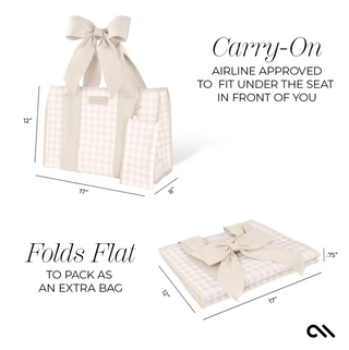 Case-Mate Latte Gingham Bow Jelly Tote Bag