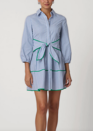 Chatfield Dress - French Blue/Optic/Green