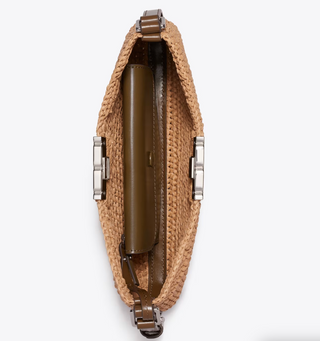 Eleanor Straw Slim Shoulder Bag - Honeycomb