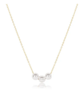 16" Necklace Gold - Joy Pearl 6MM