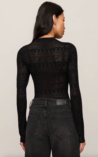 Avery Sweater Top - Black