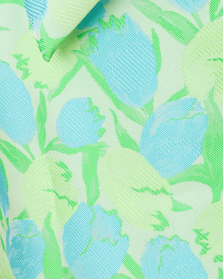 Annaleese Sleeveless Cropped Top - Capri Blue / Tulip Tango