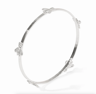Bee Bangle - Silver - Cubic Zirconia - S