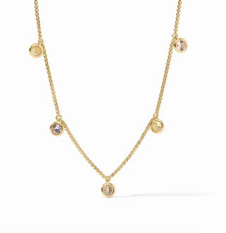 Rainbow Delicate Charm Necklace - Champagne Radiance