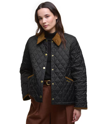 Barbour Icons Cropped Liddesdale Quilted Jacket - Black / Classic