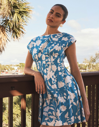 Quinn Mini Dress - Huckleberry Blue