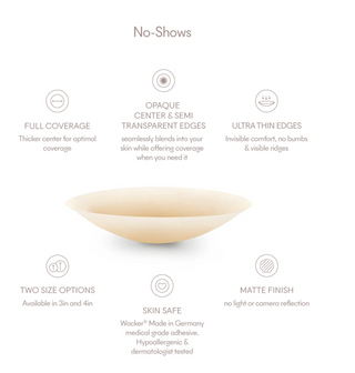No-Show Adhesive Nipple Covers - Buff