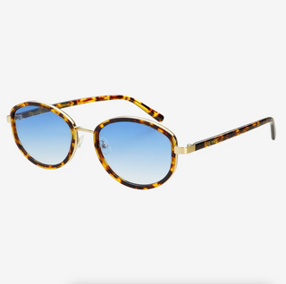Jordan Acetate Oval Sunglasses - Yellow / Tortoise Blue