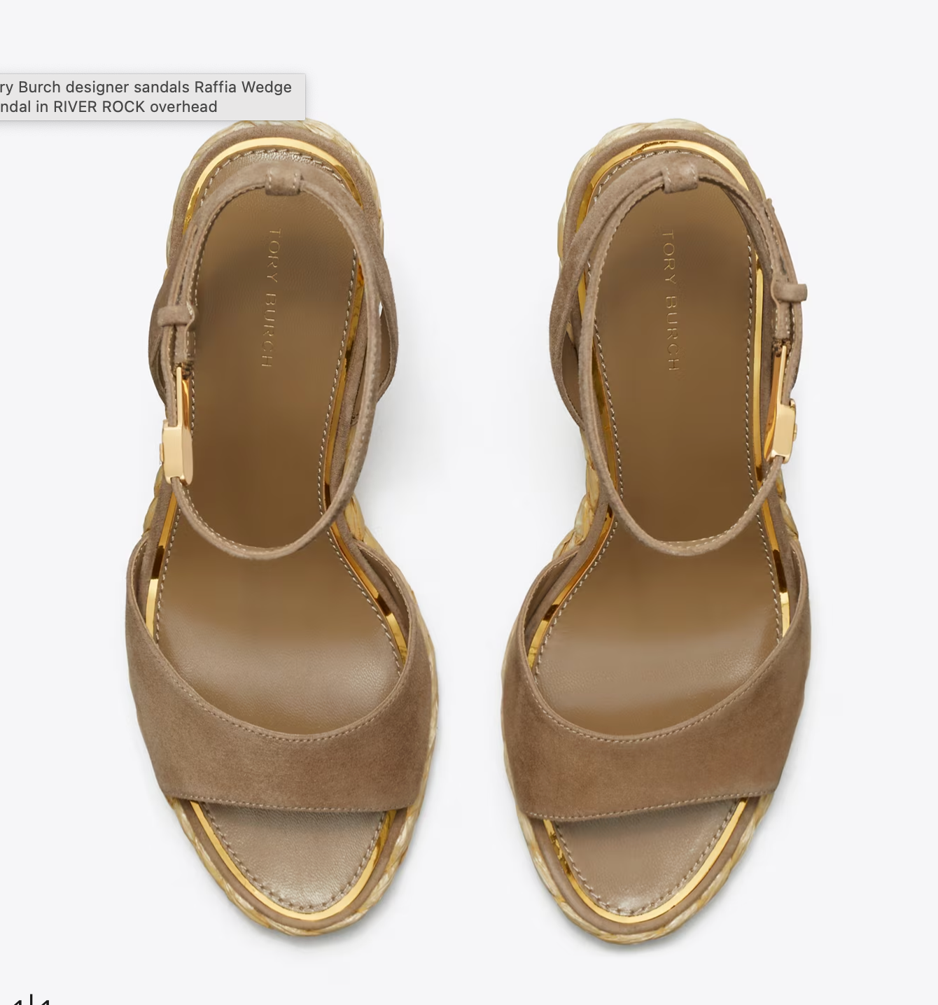 ★Tory Burch★公式からのSALE特価!★Raffia Wedge★サンダル Raffia Sandal Wedge 80mm - River Rock – Monkee's of