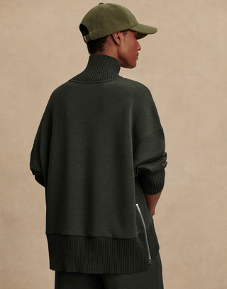 Baker High Neck Sweater - Olive Marble