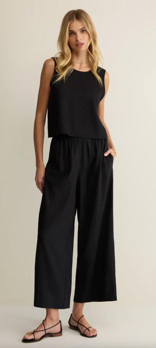 Sloane Linen Top - Black