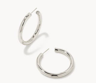 Colette Large Hoop Earrings - Silver