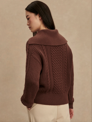 Camello Cable Half Zip 2.0 - Carob