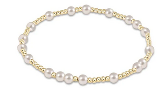 Hope Unwritten 4mm Bead Bracelet - Pearl