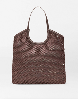 Large Crochet Georgica Tote-Brown Crochet