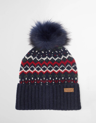 Barbour Kingsford Fairisle Beanie - Navy
