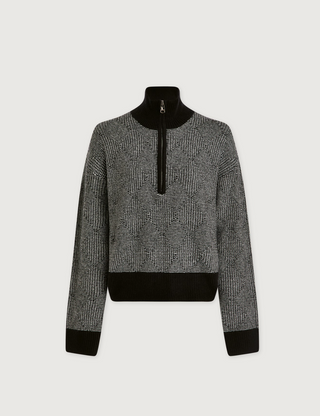 Aldridge Half Zip Knit - Black
