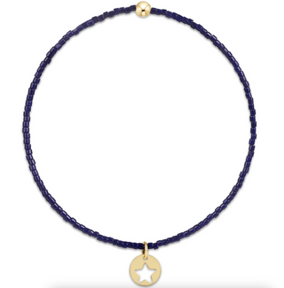 egirl Hope Classic Bracelet - Navy - Star Small Gold Disc