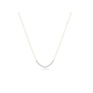 16" Necklace Gold Classic Beaded Bliss - 4mm Pearl
