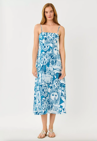 Jorgian Linen Midi Dress - Resort White Oversized Harlillyquin
