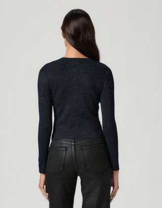 Anzu Cardigan - Navy Multi Stripe