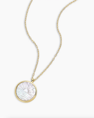 Sunset Etched Necklace - Gold