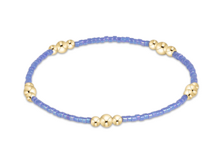 hope purpose gold bracelet - bright blue