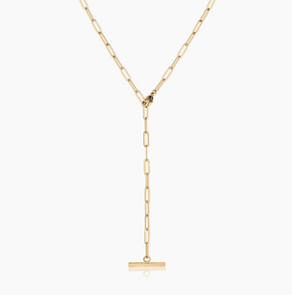 Dottie Lariat Necklace - 14K Gold Plated