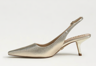 Bianka Sling Heel - Metallic Gold Leaf
