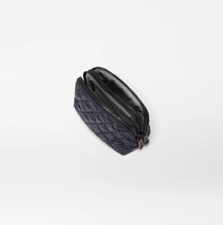 Small Double Zip Cosmetic - Black