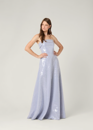 Bennett Dress - Vista Blue / Ivory