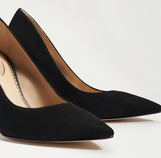 Hazel Pointed Toe Heel - Black Suede