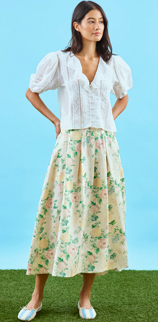 Alexis Skirt - Garden Rose Peony