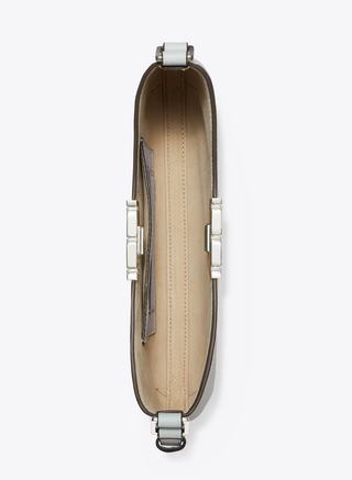 Eleanor Pebbled Slim Shoulder Bag - Sea