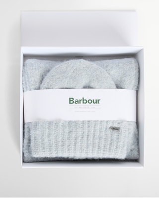 Barbour Emmy Beanie & Scarf Gift Set - Soft Blue
