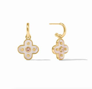 Colette Hoop & Charm Earring-Champagne-OS