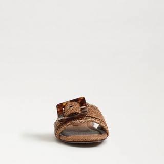 Bambi Slide Raffia Sandal - Cuoio