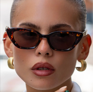 Mia Acetate Cat Eye Womens Sunglasses - Brown Tortoise