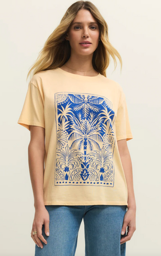 Palms Boyfriend Tee - Custard