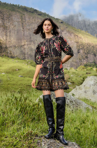 Belle Garden Black Mini Dress - Belle Garden Black